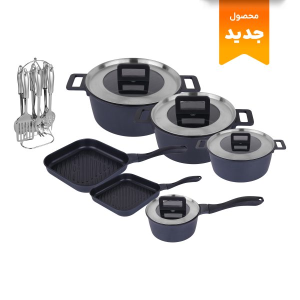 سرویس پخت‌وپز 17 پارچه هپی‌کیچن مدل HK-SL Flat